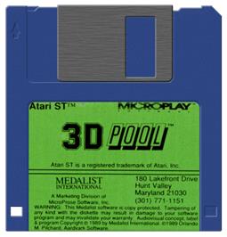 Artwork on the Disc for 3d Pool on the Atari ST.
