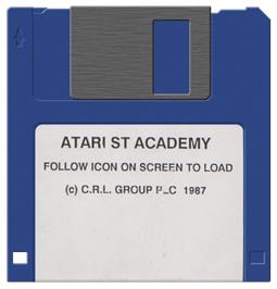 Artwork on the Disc for Academy: Tau Ceti 2 on the Atari ST.