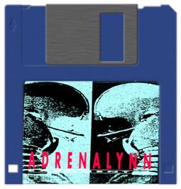 Artwork on the Disc for Adrenalynn on the Atari ST.