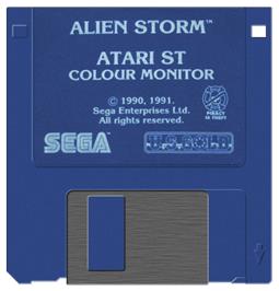Artwork on the Disc for Alien Storm on the Atari ST.