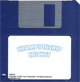 Artwork on the Disc for Allan Border's Cricket on the Atari ST.