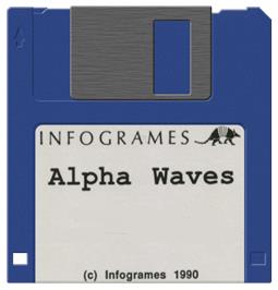 Artwork on the Disc for Alpha Waves on the Atari ST.