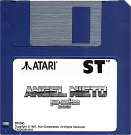 Artwork on the Disc for Angel Nieto Pole 500 on the Atari ST.