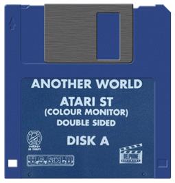 Artwork on the Disc for Another World on the Atari ST.