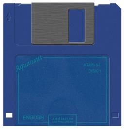 Artwork on the Disc for Aquanaut on the Atari ST.