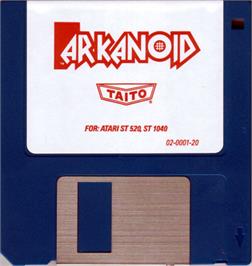 Artwork on the Disc for Arkanoid on the Atari ST.