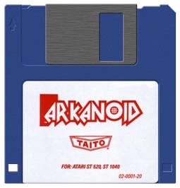 Artwork on the Disc for Arkanoid on the Atari ST.