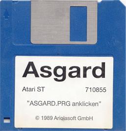 Artwork on the Disc for Asgard on the Atari ST.
