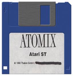 Artwork on the Disc for Atomix on the Atari ST.