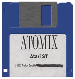 Artwork on the Disc for Atomix on the Atari ST.