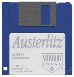 Artwork on the Disc for Austerlitz on the Atari ST.
