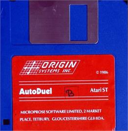 Artwork on the Disc for Autoduel on the Atari ST.