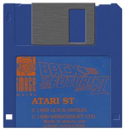 Artwork on the Disc for Back To The Future Part 2 on the Atari ST.