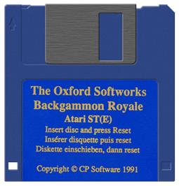 Artwork on the Disc for Backgammon Royale on the Atari ST.