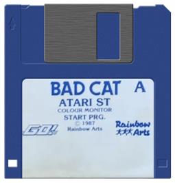 Artwork on the Disc for Bad Cat on the Atari ST.