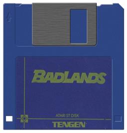 Artwork on the Disc for Badlands on the Atari ST.