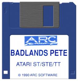 Artwork on the Disc for Badlands Pete on the Atari ST.