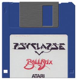Artwork on the Disc for Ballistix on the Atari ST.