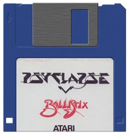 Artwork on the Disc for Ballistix on the Atari ST.