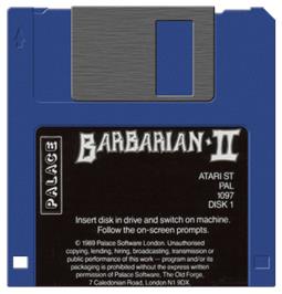 Artwork on the Disc for Barbarian 2 - The Dungeon Of Drax on the Atari ST.