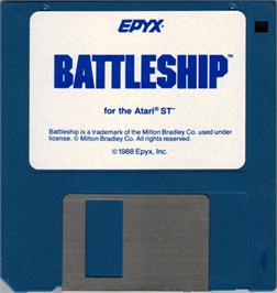 Artwork on the Disc for Battleship on the Atari ST.