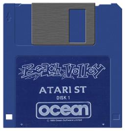 Artwork on the Disc for Beach Volley on the Atari ST.