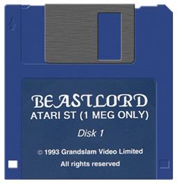 Artwork on the Disc for BeastLord on the Atari ST.