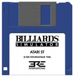 Artwork on the Disc for Billiards Simulator on the Atari ST.
