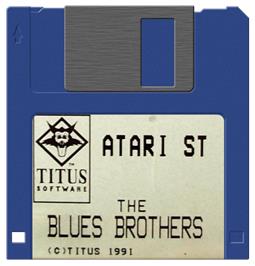 Artwork on the Disc for Blues Brothers on the Atari ST.