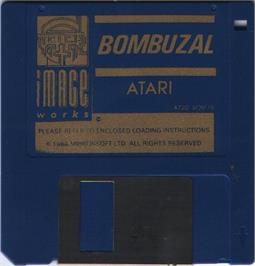 Artwork on the Disc for Bombuzal on the Atari ST.
