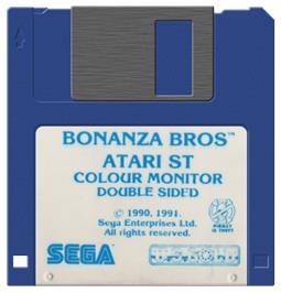 Artwork on the Disc for Bonanza Bros. on the Atari ST.