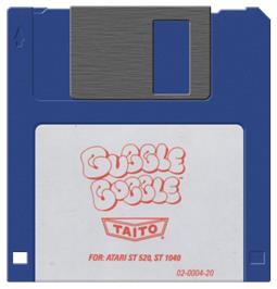 Artwork on the Disc for Bubble Bobble on the Atari ST.