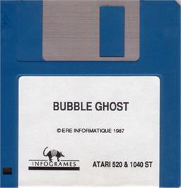 Artwork on the Disc for Bubble Ghost on the Atari ST.