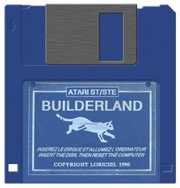 Artwork on the Disc for Builderland on the Atari ST.