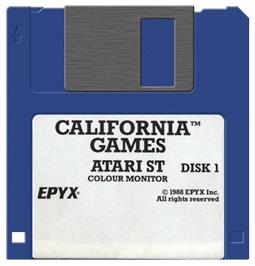 Artwork on the Disc for California Games on the Atari ST.