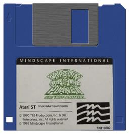 Artwork on the Disc for Captain Fizz Meets the Blastertrons on the Atari ST.