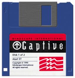 Artwork on the Disc for Captive on the Atari ST.