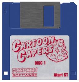 Artwork on the Disc for Cartoon Capers on the Atari ST.