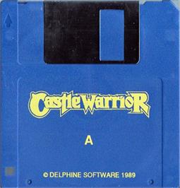 Artwork on the Disc for Castle Warrior on the Atari ST.