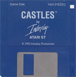 Artwork on the Disc for Castles on the Atari ST.