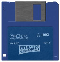 Artwork on the Disc for Cavemania on the Atari ST.