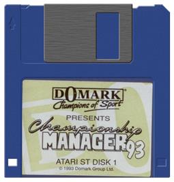 Artwork on the Disc for Championship Manager on the Atari ST.