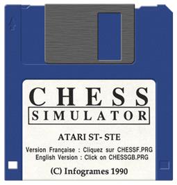 Artwork on the Disc for Chess Simulator on the Atari ST.