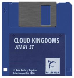 Artwork on the Disc for Cloud Kingdoms on the Atari ST.
