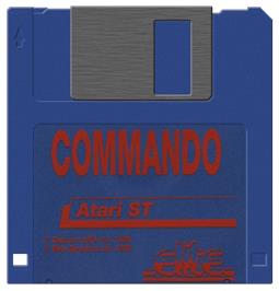 Artwork on the Disc for Commando on the Atari ST.