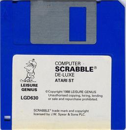 Artwork on the Disc for Computer Scrabble De Luxe on the Atari ST.