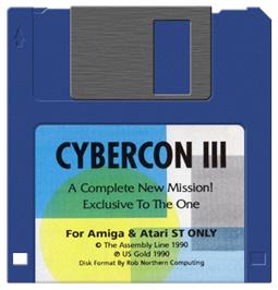 Artwork on the Disc for Cybercon 3 on the Atari ST.