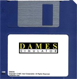 Artwork on the Disc for Dames Simulator on the Atari ST.