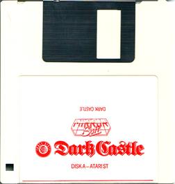 Artwork on the Disc for Dark Castle on the Atari ST.