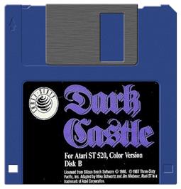 Artwork on the Disc for Dark Castle on the Atari ST.